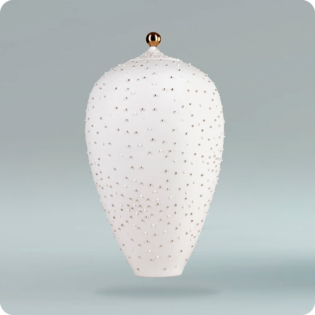 "The starry night" Urn, sky blue