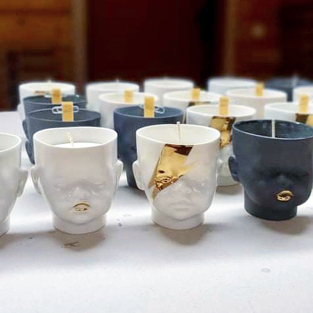"OH Baby!" CANDLE black with gold