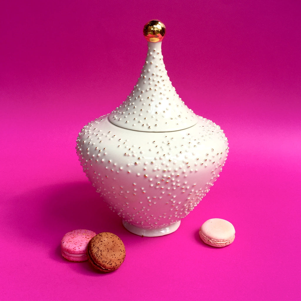 "1001 Arabian nights" cookie jar, sky blue