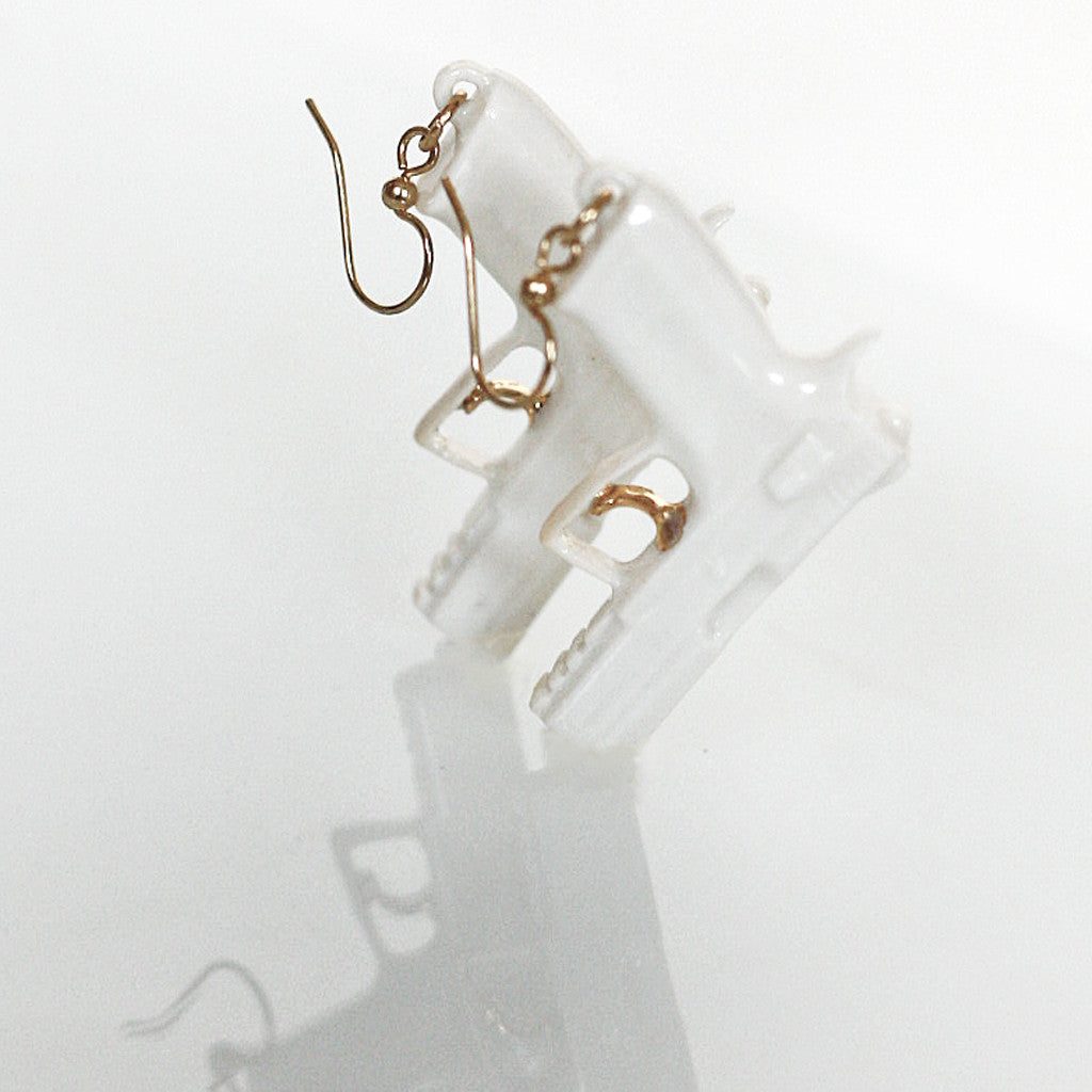 Earrings "Bang!" black with black trigger